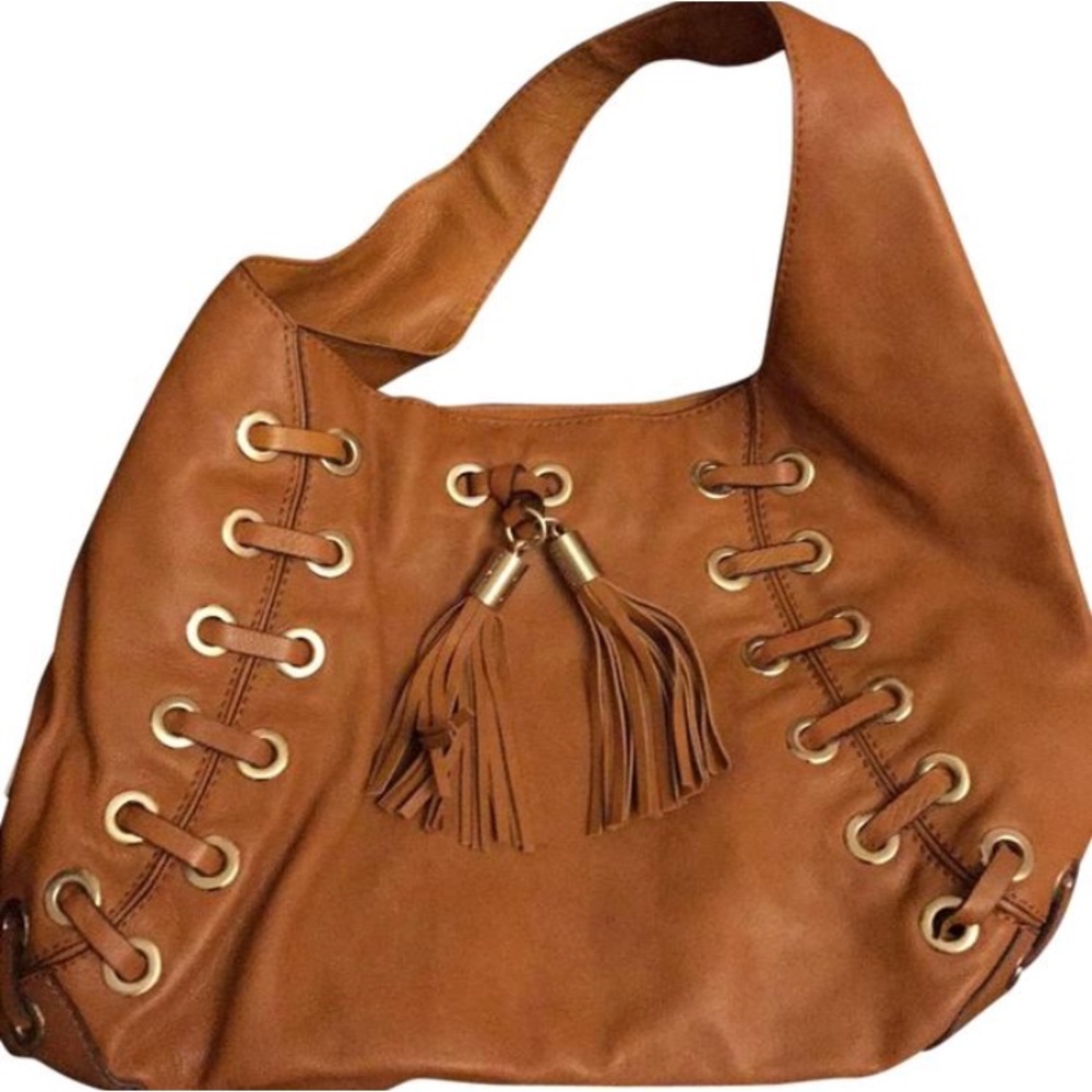 Michael Kors camel hobo with gold detail